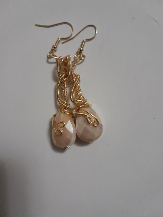 Wire Wrapped Drop Earring